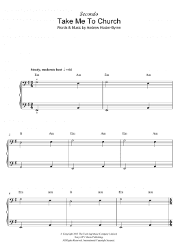page one of Take Me To Church (Piano Solo)