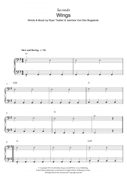 page one of Wings (Piano Solo)