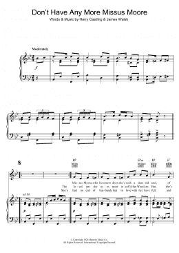 page one of Don't Have Any More Missus Moore (Piano, Vocal & Guitar Chords)