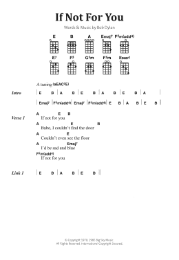 page one of If Not For You (Piano, Vocal & Guitar Chords)