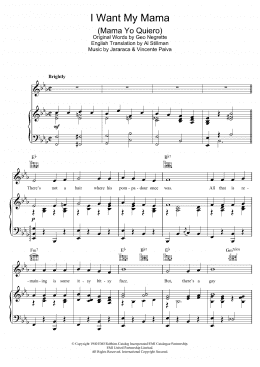 page one of I Want My Mama (Mama Yo Quiero) (Piano, Vocal & Guitar Chords)