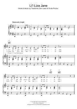 page one of Li'l Liza Jane (Piano, Vocal & Guitar Chords)