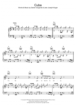 page one of Cuba (Piano, Vocal & Guitar Chords)
