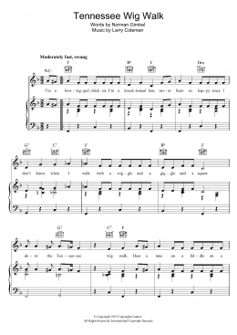 page one of Tennessee Wig Walk (Piano, Vocal & Guitar Chords)