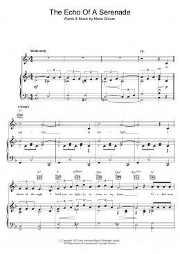 page one of The Echo Of A Serenade (Piano, Vocal & Guitar Chords)