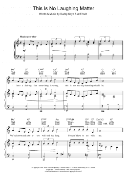 page one of This Is No Laughing Matter (Piano, Vocal & Guitar Chords)