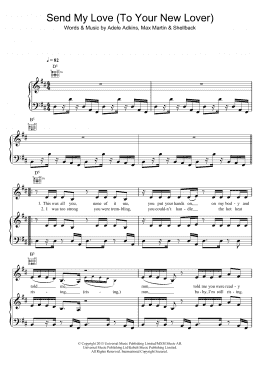 page one of Send My Love (To Your New Lover) (Piano, Vocal & Guitar Chords)