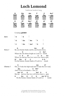 page one of Loch Lomond (Banjo Chords/Lyrics)