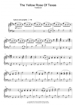 page one of The Yellow Rose Of Texas (Piano Solo)