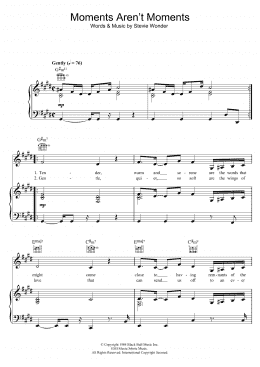 page one of Moments Aren't Moments (Piano, Vocal & Guitar Chords)