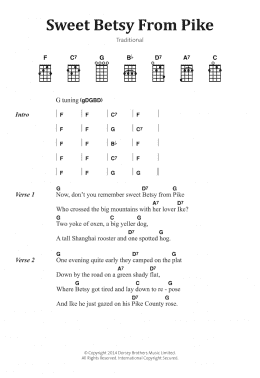 page one of Sweet Betsy From Pike (Piano, Vocal & Guitar Chords)