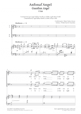 page one of Anfonaf Angel (Guardian Angel) (TTBB Choir)