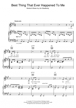 page one of Best Thing That Ever Happened To Me (Piano, Vocal & Guitar Chords)