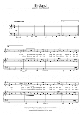 page one of Birdland (Piano, Vocal & Guitar Chords (Right-Hand Melody))