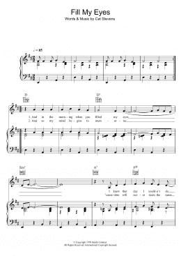 page one of Fill My Eyes (Piano, Vocal & Guitar Chords)