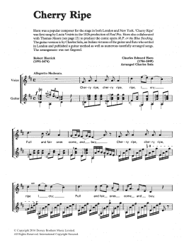 page one of Cherry Ripe (Piano, Vocal & Guitar Chords)
