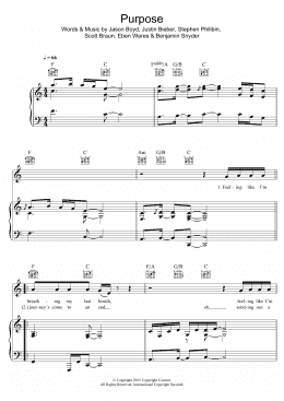 page one of Purpose (Piano, Vocal & Guitar Chords)