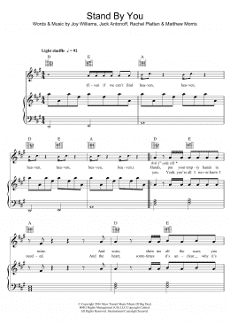 page one of Stand By You (Piano, Vocal & Guitar Chords)
