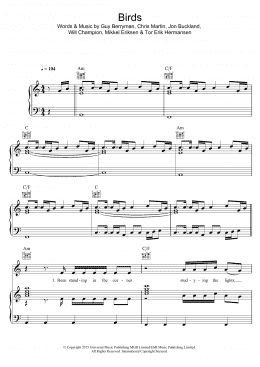 page one of Birds (Piano, Vocal & Guitar Chords)