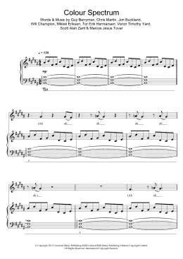 page one of Colour Spectrum (Piano, Vocal & Guitar Chords)