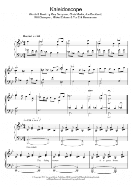 page one of Kaleidoscope (Piano, Vocal & Guitar Chords)