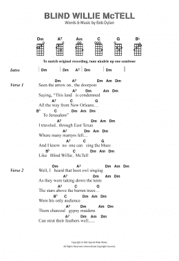 page one of Blind Willie McTell (Piano, Vocal & Guitar)