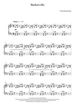 page one of Barkerville (Piano Solo)
