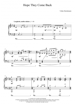 page one of Hope They Come Back (Piano Solo)