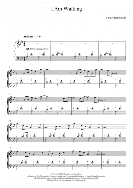 page one of I Am Walking (Piano Solo)