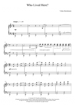 page one of Who Lived Here? (Piano Solo)