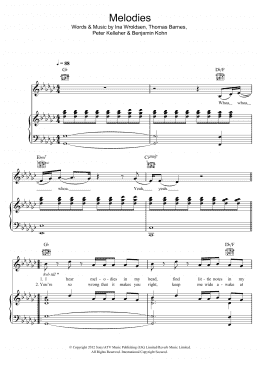 page one of Melodies (Piano, Vocal & Guitar Chords)