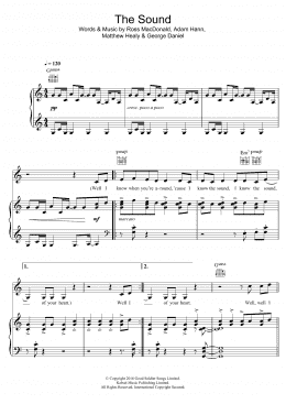 page one of The Sound (Piano, Vocal & Guitar Chords)