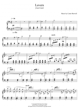 page one of Lovers (from 'Carol') (Piano Solo)