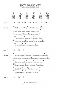 page one of Not Dark Yet (Piano, Vocal & Guitar Chords)