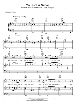 page one of You Got A Nerve (Piano, Vocal & Guitar Chords)