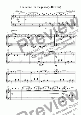 page one of The scene for the piano (2.flowers)