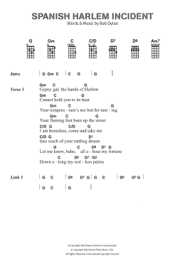 page one of Spanish Harlem Incident (Piano, Vocal & Guitar Chords)