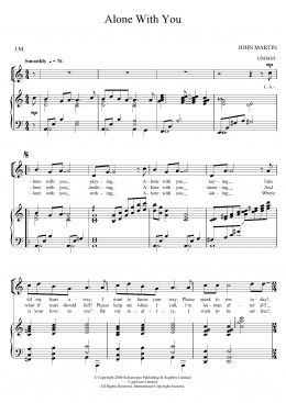 page one of Alone With You (Piano, Vocal & Guitar Chords)