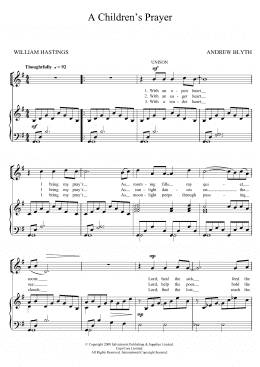 page one of A Children's Prayer (Piano, Vocal & Guitar Chords)