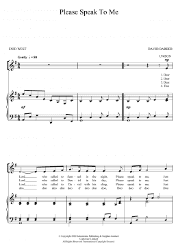 page one of Please Speak To Me (Piano, Vocal & Guitar Chords)