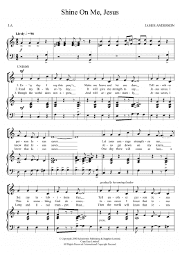 page one of Shine On Me, Jesus (Piano, Vocal & Guitar Chords)