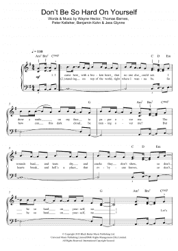 page one of Don't Be So Hard On Yourself (Piano, Vocal & Guitar Chords)