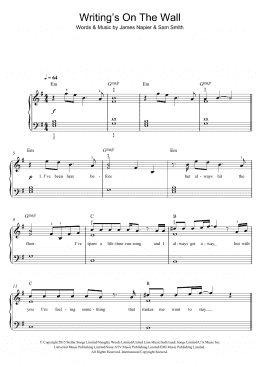 page one of Writing's On The Wall (Beginner Piano (Abridged))