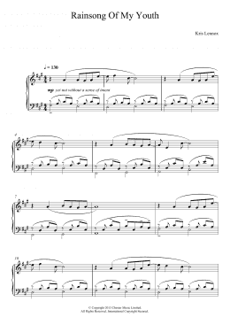 page one of Rainsong Of My Youth (Piano Solo)