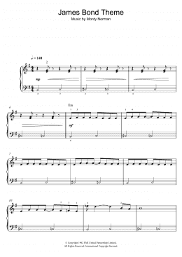 page one of The James Bond Theme (Piano, Vocal & Guitar Chords)