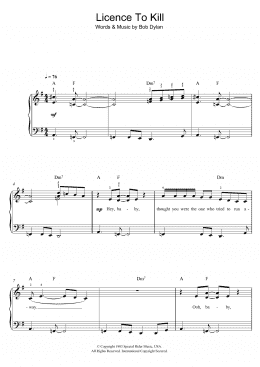 page one of License To Kill (Easy Piano)