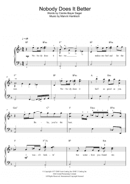 page one of Nobody Does It Better (Piano, Vocal & Guitar Chords)