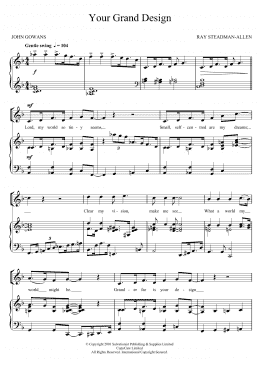 page one of Your Grand Design (Piano, Vocal & Guitar Chords)