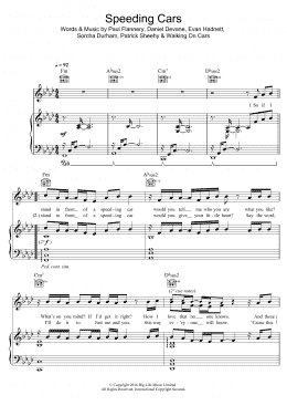 page one of Speeding Cars (Piano, Vocal & Guitar Chords)