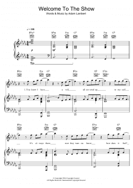 page one of Welcome To The Show (featuring Laleh) (Piano, Vocal & Guitar Chords)